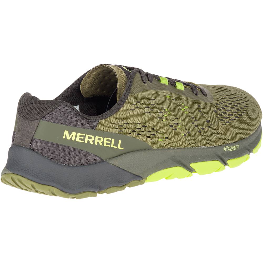 Merrell Bare Access Flex 2 E-Mesh - Pánska Bežecká Obuv - Olivovo Zelená (SK-90622)